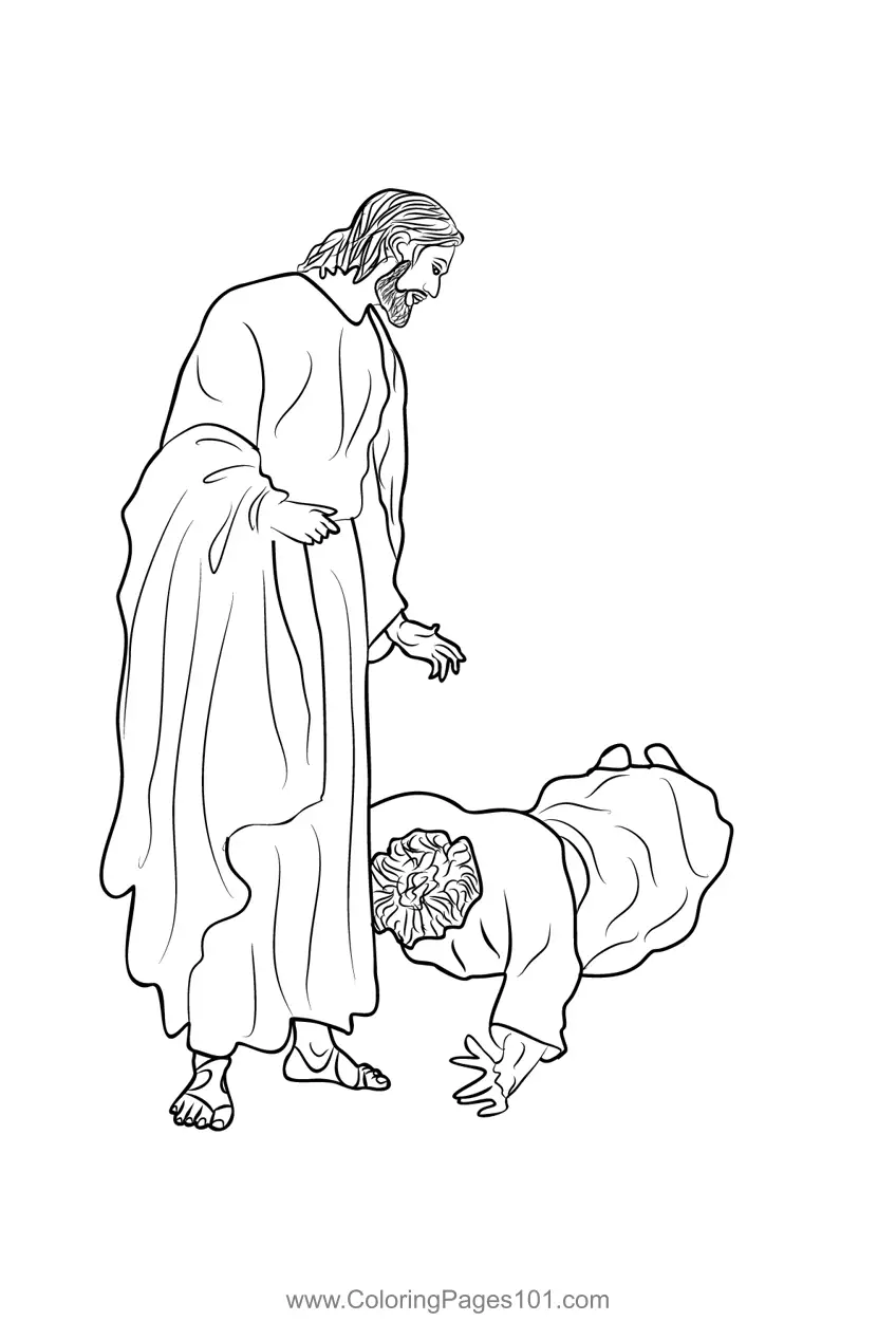 The Healing Of The Ten Lepers Coloring Page for Kids - Free ...
