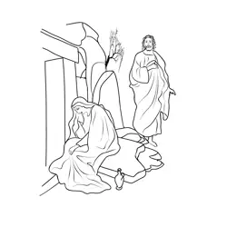 The Resurrection Day Free Coloring Page for Kids