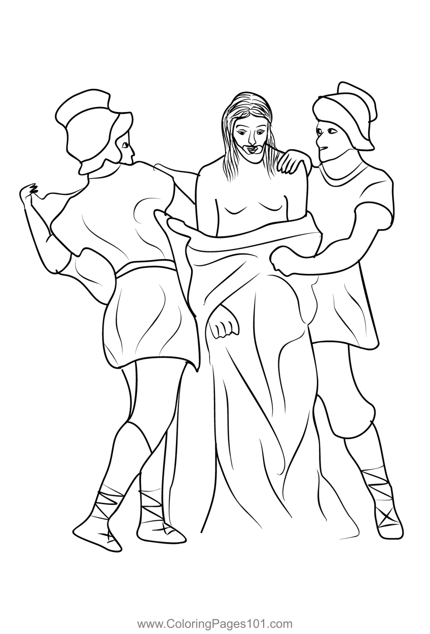 The Soldiers Tear The Clothes From Jesus