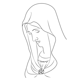 Virgin Mary Free Coloring Page for Kids