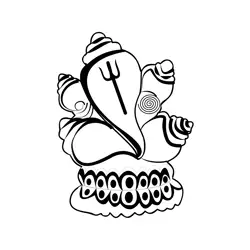 Lord Ganesh 10 Free Coloring Page for Kids
