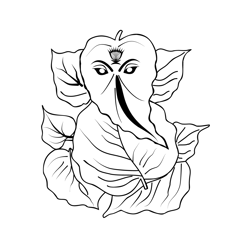 Lord Ganesh 3 Free Coloring Page for Kids