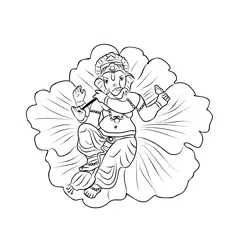Flower With Ganesha