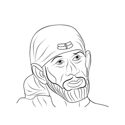 Sai Baba Free Coloring Page for Kids