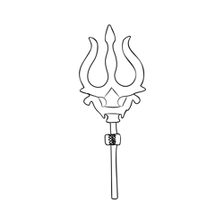 Trishul Free Coloring Page for Kids