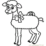 Sheep Coloring Page 10 Free Coloring Page for Kids