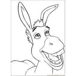 Smiling Donkey Free Coloring Page for Kids