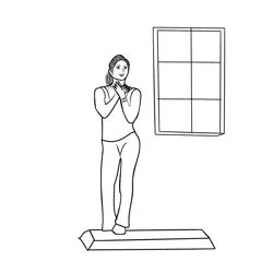 Aerobics 2 Free Coloring Page for Kids