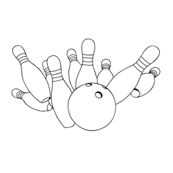 Bowling 1 Free Coloring Page for Kids