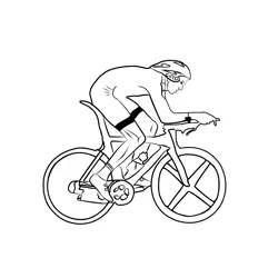 Cycling 2 Free Coloring Page for Kids