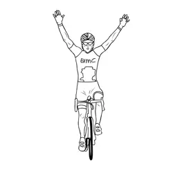 Cycling 3 Free Coloring Page for Kids