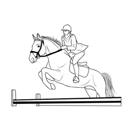 Equestrian Sports 1 Free Coloring Page for Kids