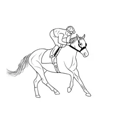 Equestrian Sports 2 Free Coloring Page for Kids