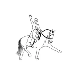 Equestrian Sports 3 Free Coloring Page for Kids