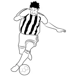 Football Player Free Coloring Page for Kids