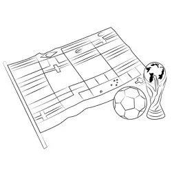 Football World Cup Free Coloring Page for Kids