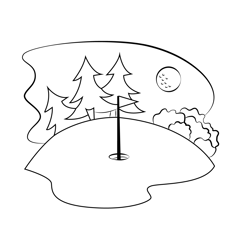 Golf Club Free Coloring Page for Kids