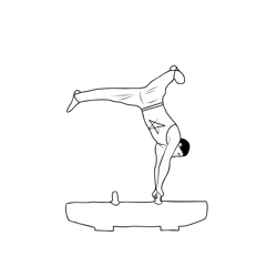 Gymnastics 1 Free Coloring Page for Kids