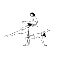 Gymnastics 3 Free Coloring Page for Kids
