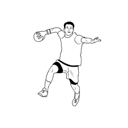 Handball 1 Free Coloring Page for Kids