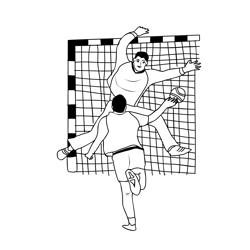 Handball 3 Free Coloring Page for Kids