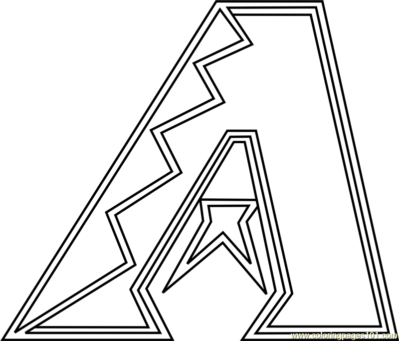 Arizona Diamondbacks Logo Coloring Page for Kids - Free MLB Printable