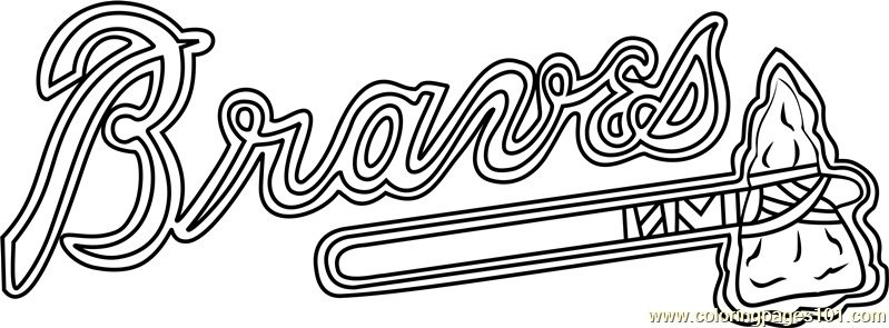 Atlanta Braves Baseball Logo drawing free image download