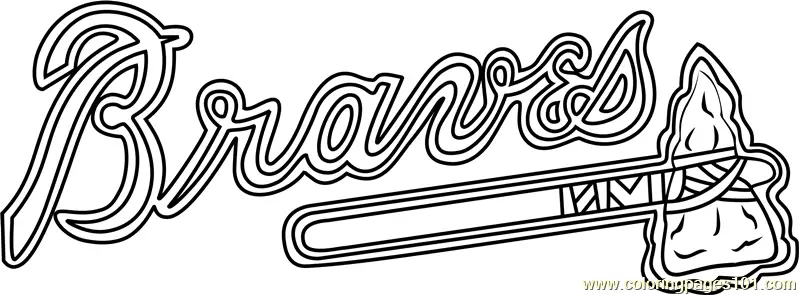 Atlanta Braves Logo Coloring Page for Kids - Free MLB Printable Coloring  Pages Online for Kids 