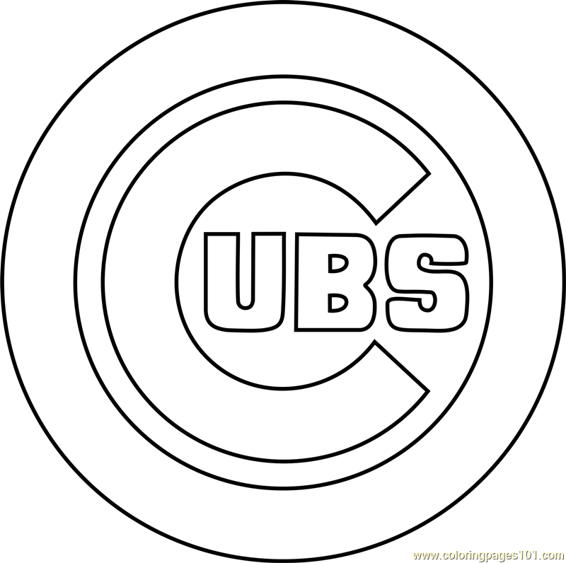 Chicago Cubs Logo Coloring Page For Kids Free Mlb Printable Coloring Pages Online For Kids Coloringpages101 Com Coloring Pages For Kids