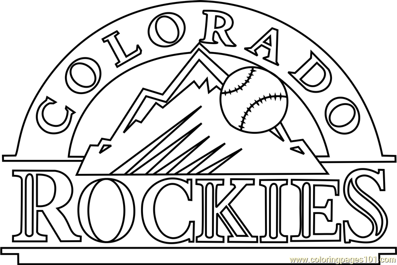 Colorado Rockies Logo Coloring Page for Kids - Free MLB Printable