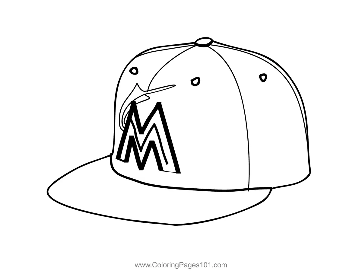 MLB 1 Coloring Page for Kids - Free MLB Printable Coloring Pages Online