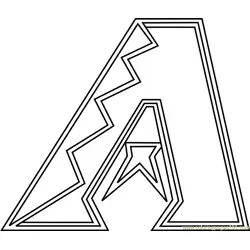 Arizona Diamondbacks Logo Free Coloring Page for Kids