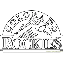 Colorado Rockies Logo Free Coloring Page for Kids