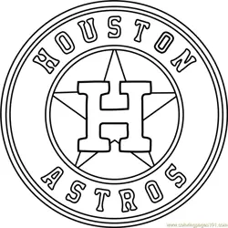 Houston Astros Logo Free Coloring Page for Kids