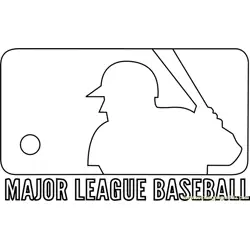 MLB Logo Free Coloring Page for Kids