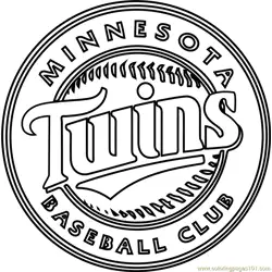 Minnesota Twins Logo Free Coloring Page for Kids