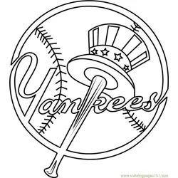 New York Yankees Logo Free Coloring Page for Kids
