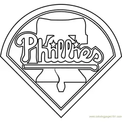 Philadelphia Phillies Logo Free Coloring Page for Kids