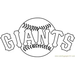 San Francisco Giants Logo Free Coloring Page for Kids