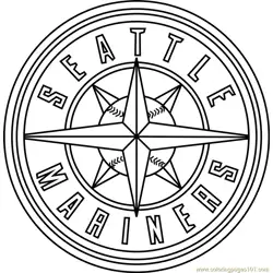 Seattle Mariners Logo Free Coloring Page for Kids