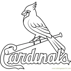 St Louis Cardinals Logo Free Coloring Page for Kids