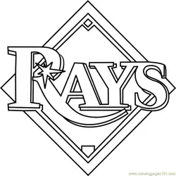 Tampa Bay Rays Logo Free Coloring Page for Kids