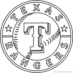 Texas Rangers Logo Free Coloring Page for Kids