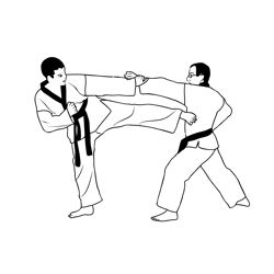 Martial Arts 2 Free Coloring Page for Kids