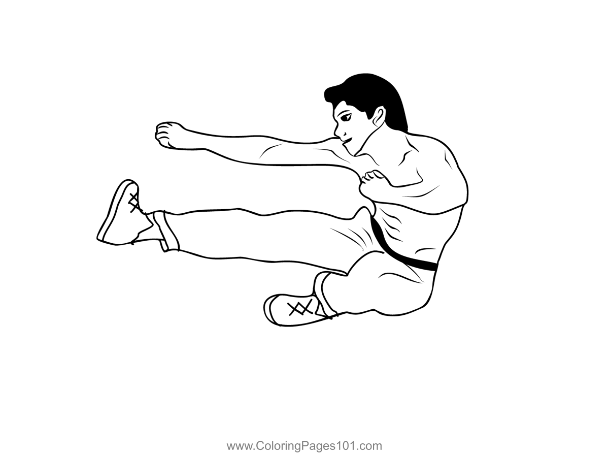 Martial Arts 3 Coloring Page for Kids - Free Martial Arts Printable ...