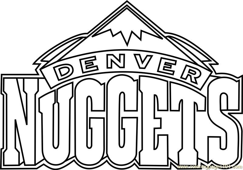Denver Nuggets Coloring Page for Kids - Free NBA Printable Coloring