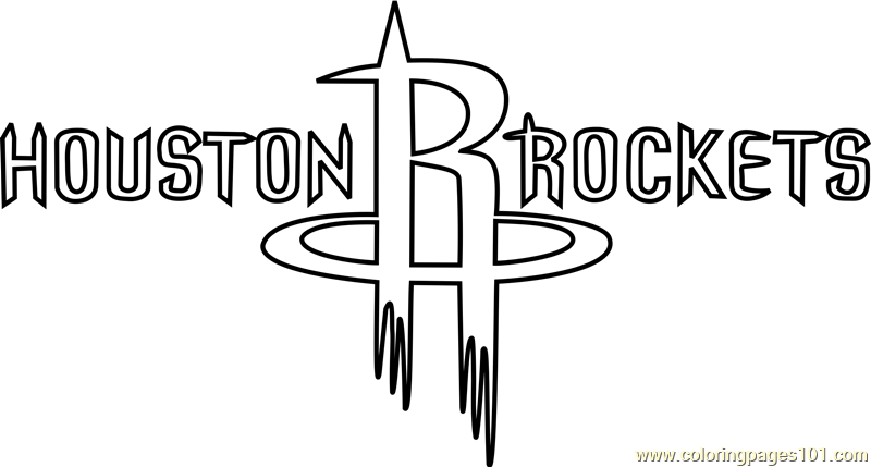 Houston Rockets Coloring Page for Kids - Free NBA Printable Coloring