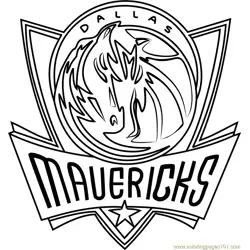 Dallas Mavericks Free Coloring Page for Kids