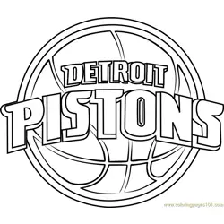 Detroit Pistons Free Coloring Page for Kids