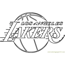 Los Angeles Lakers Free Coloring Page for Kids